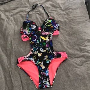 NEW WITH TAGS!!!! floral one piece bathing suit